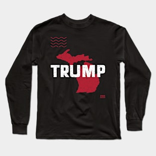 Trump Michigan 2020 - Red Wave, Red State Long Sleeve T-Shirt